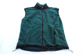 90's The North Face Embroidered Logo Green & Black Zip Up Vest