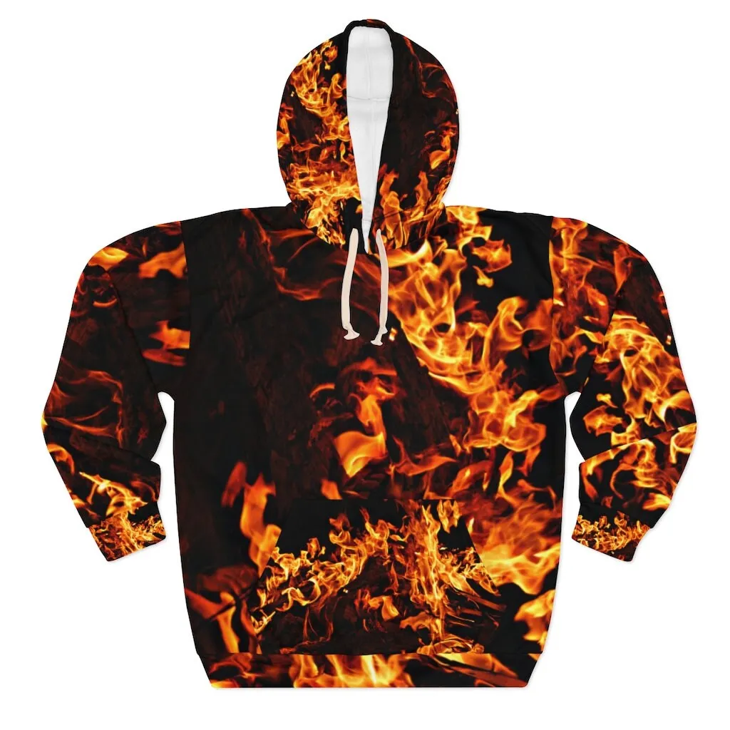 Adult Pullover Hoodie Fire Flames,Gift for Christmas/Thanksgiving/Birthday/Graduation/Halloween/Housewarming/New Year/Anniversary