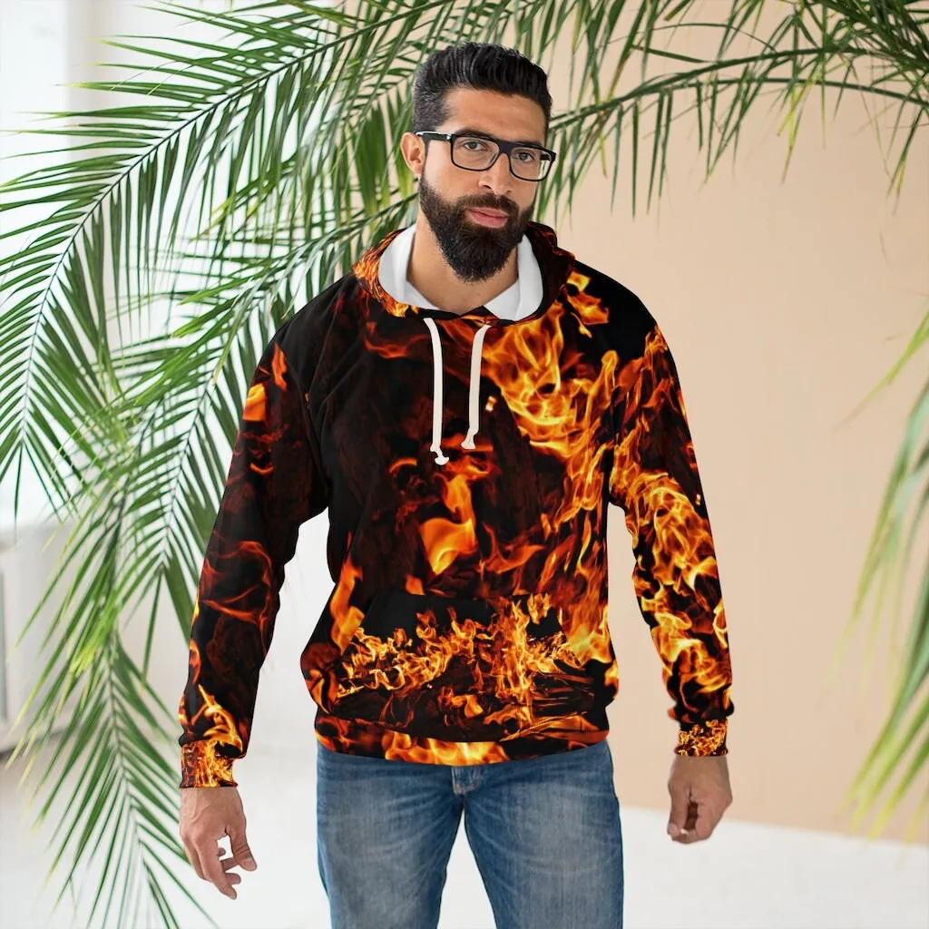 Adult Pullover Hoodie Fire Flames,Gift for Christmas/Thanksgiving/Birthday/Graduation/Halloween/Housewarming/New Year/Anniversary