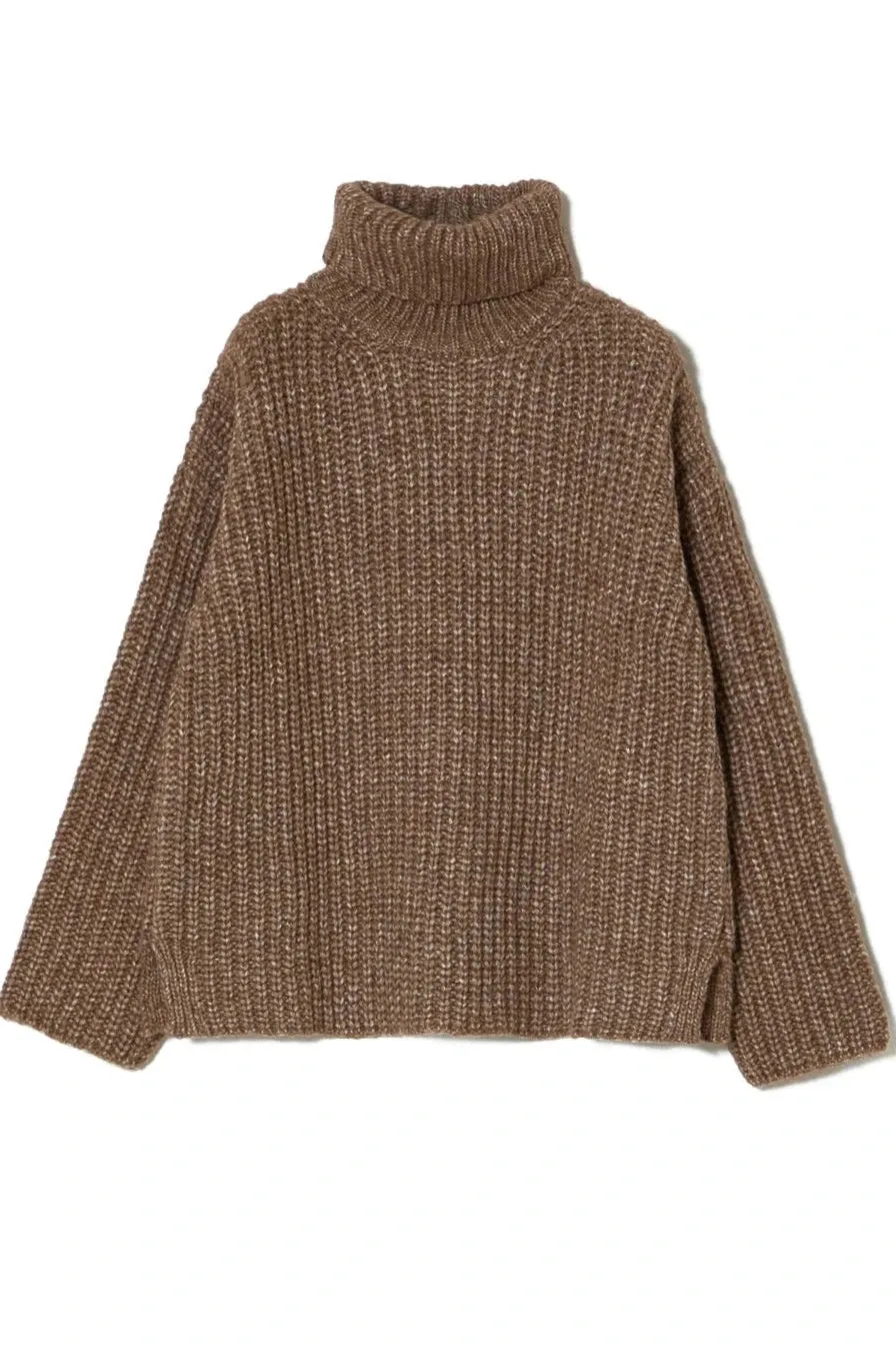 Alpaca Rib Turtleneck