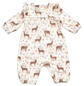 Angel Dear Little Deer Bamboo Ruffle Sleeve Romper