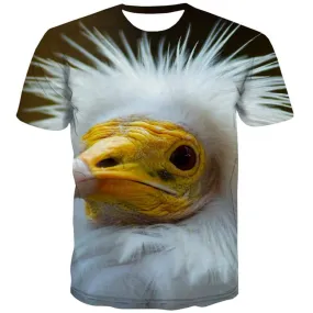 Animal T-shirt Men Bird Tshirts Cool Hilarious Shirt Print Harajuku Tshirts Novelty Leisure T-shirts Graphic