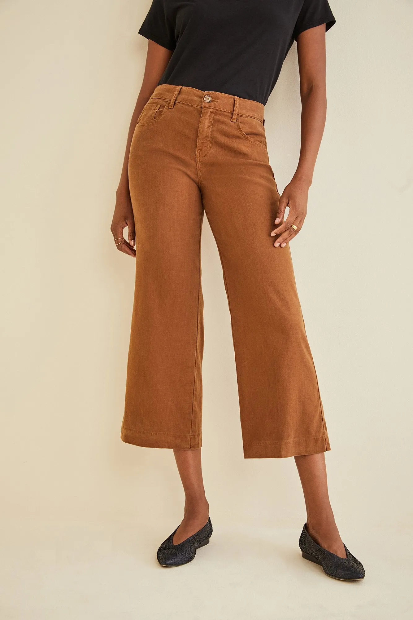 Annabelle Wide Leg Cropped Pant