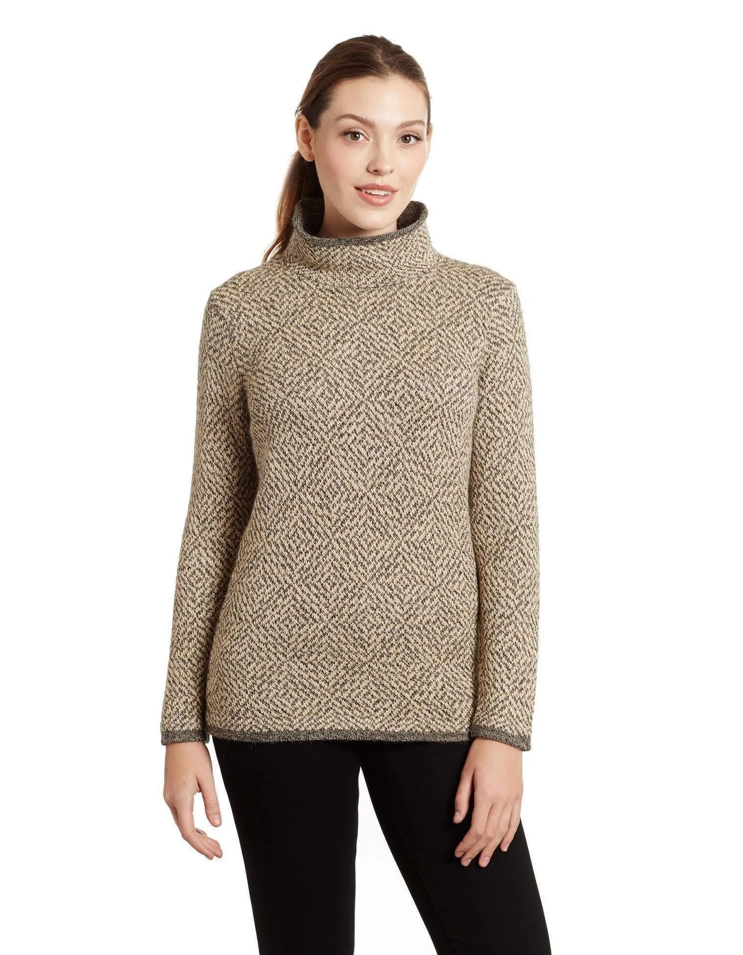 Asti Cowl Neck Alpaca Sweater for Women