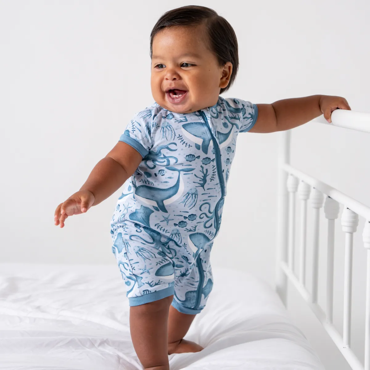 Baby Short-Sleeve Bamboo Romper