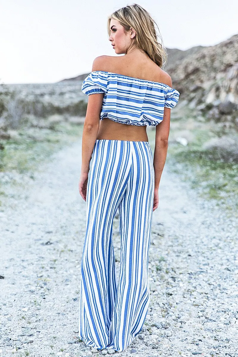 Baha Striped Crop Top