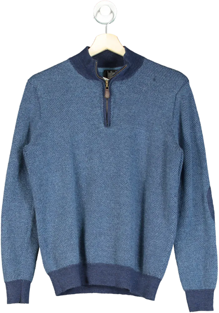 Belford Blue Half-Zip Sweater L