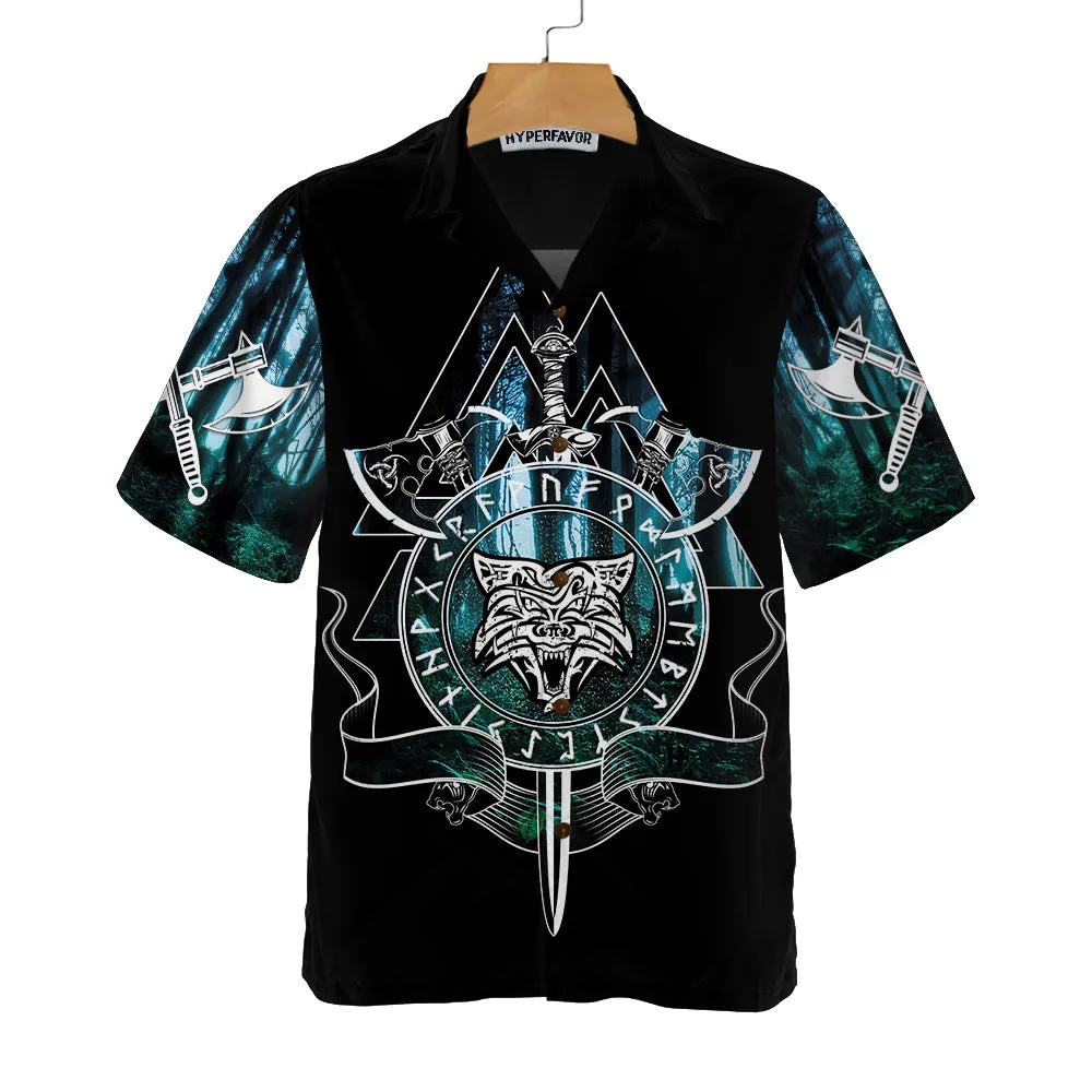 Better To Be a Wolf Of Odin Than A Lamb Of God Hawaiian Shirt, Cool Fenrir Wolf Viking Shirt