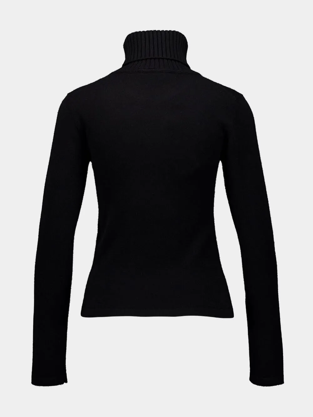 Black Cashmere Turtleneck Sweater