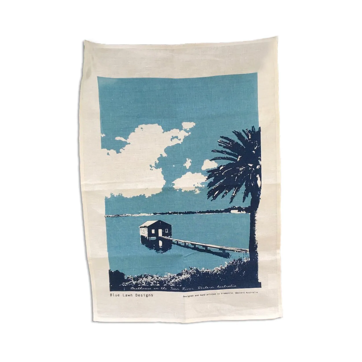 Boathouse on the Swan Tea Towel