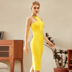 Bodycon Yellow Bandage Dress