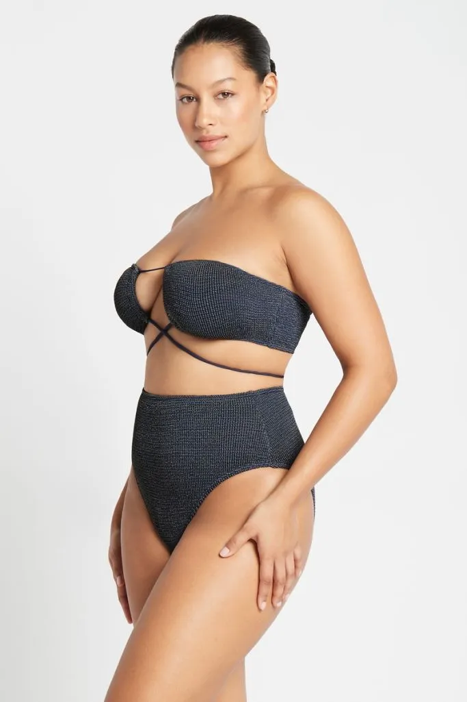 Bond-eye Margarita Bandeau - Navy Lurex