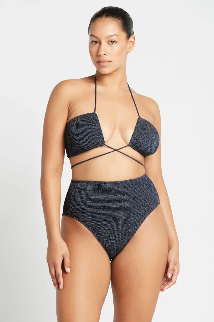 Bond-eye Margarita Bandeau - Navy Lurex