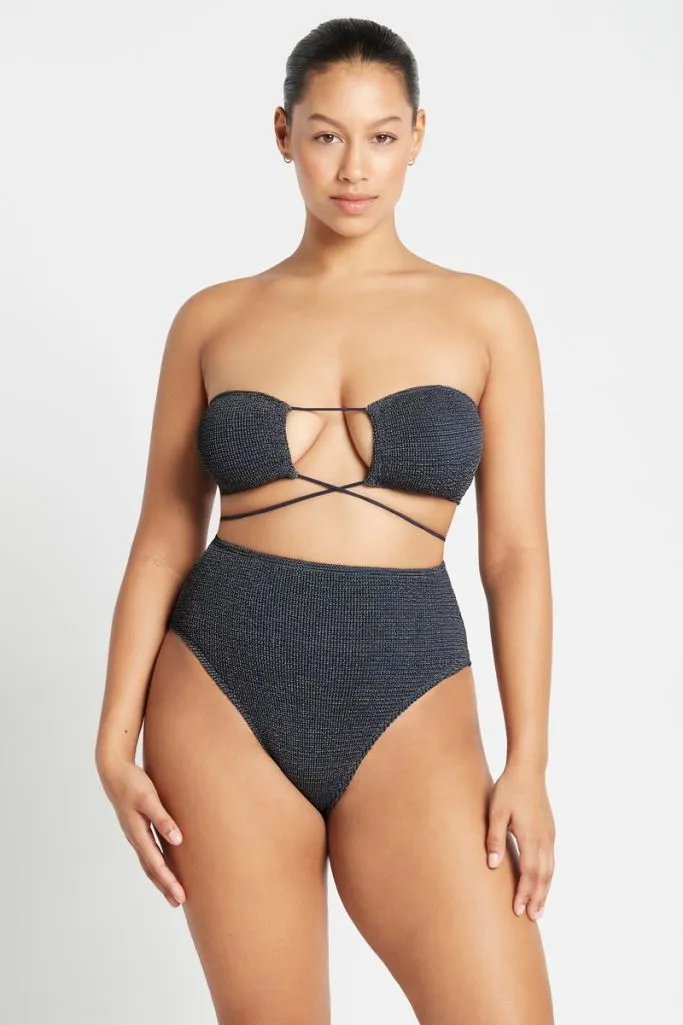 Bond-eye Margarita Bandeau - Navy Lurex