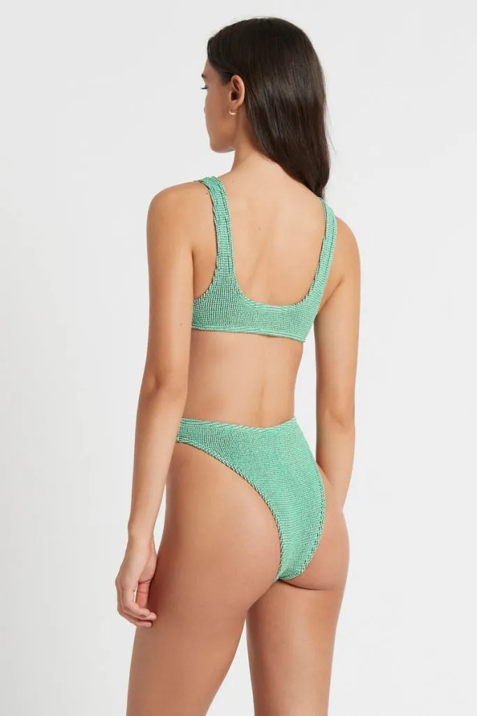 Bond-eye Scout Crop - Aqua Lurex