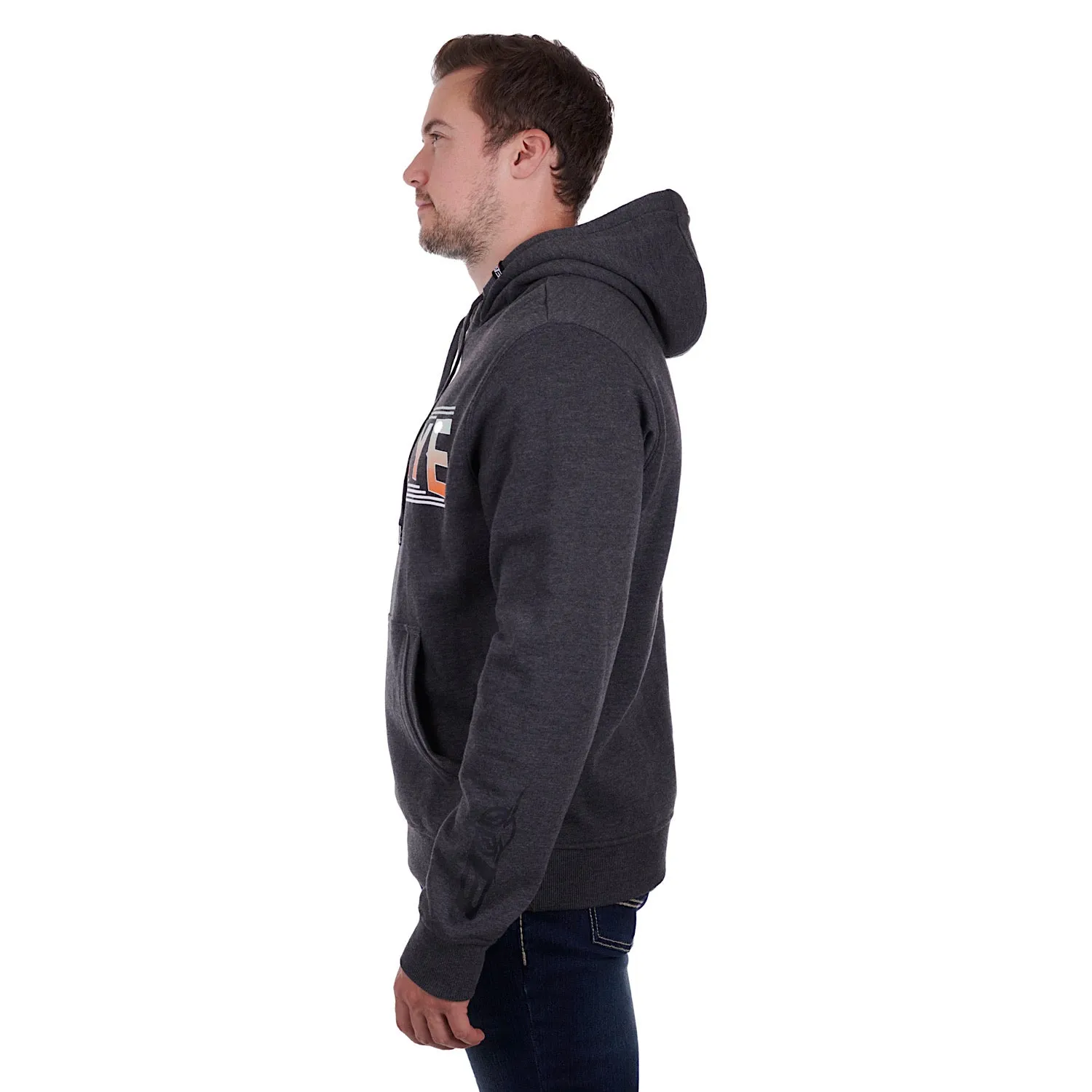 Bullzye Mens Lawson Pullover Hoodie Charcoal Marle