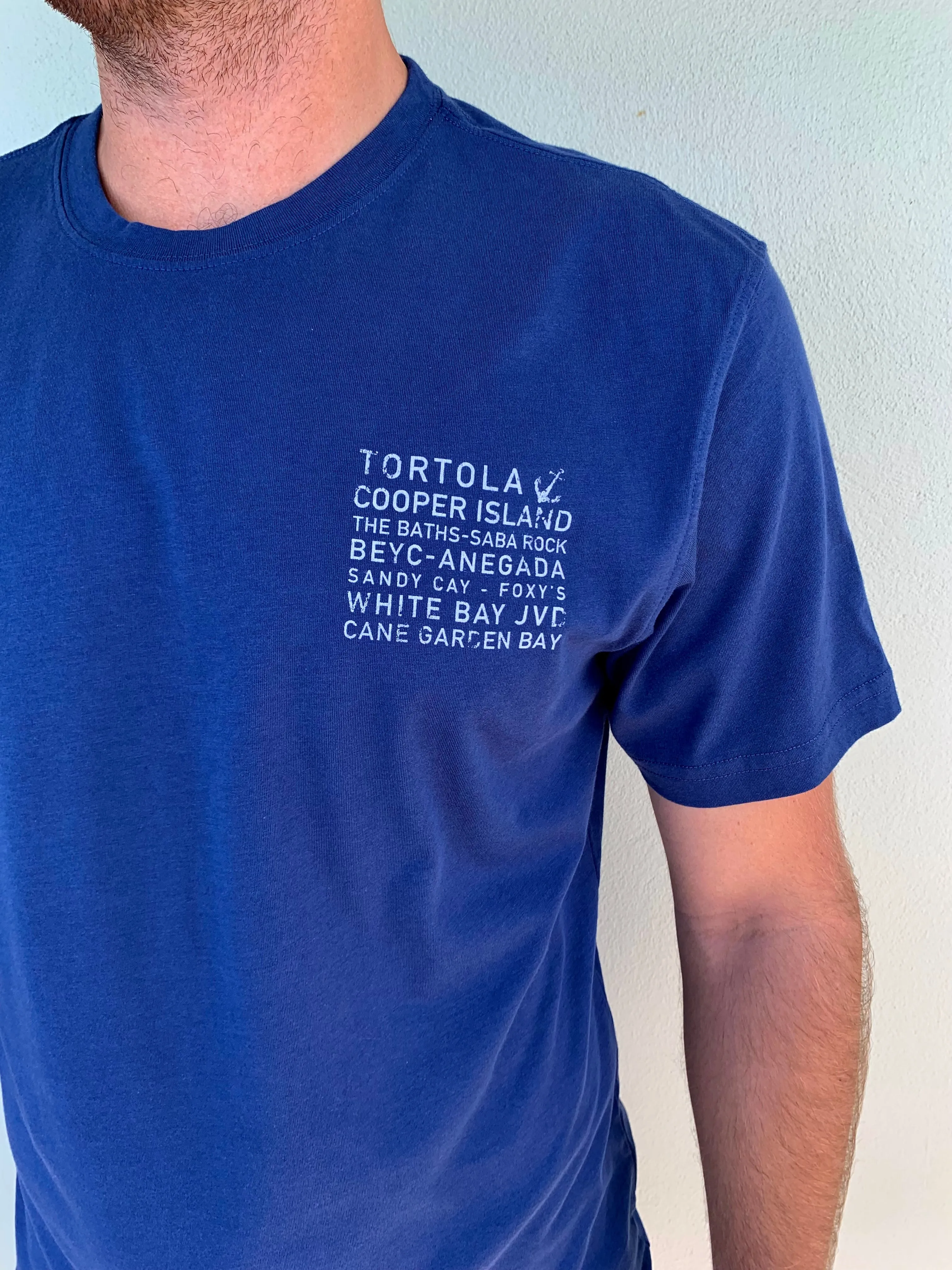 BVI Island Names T-Shirt - Racing Blue