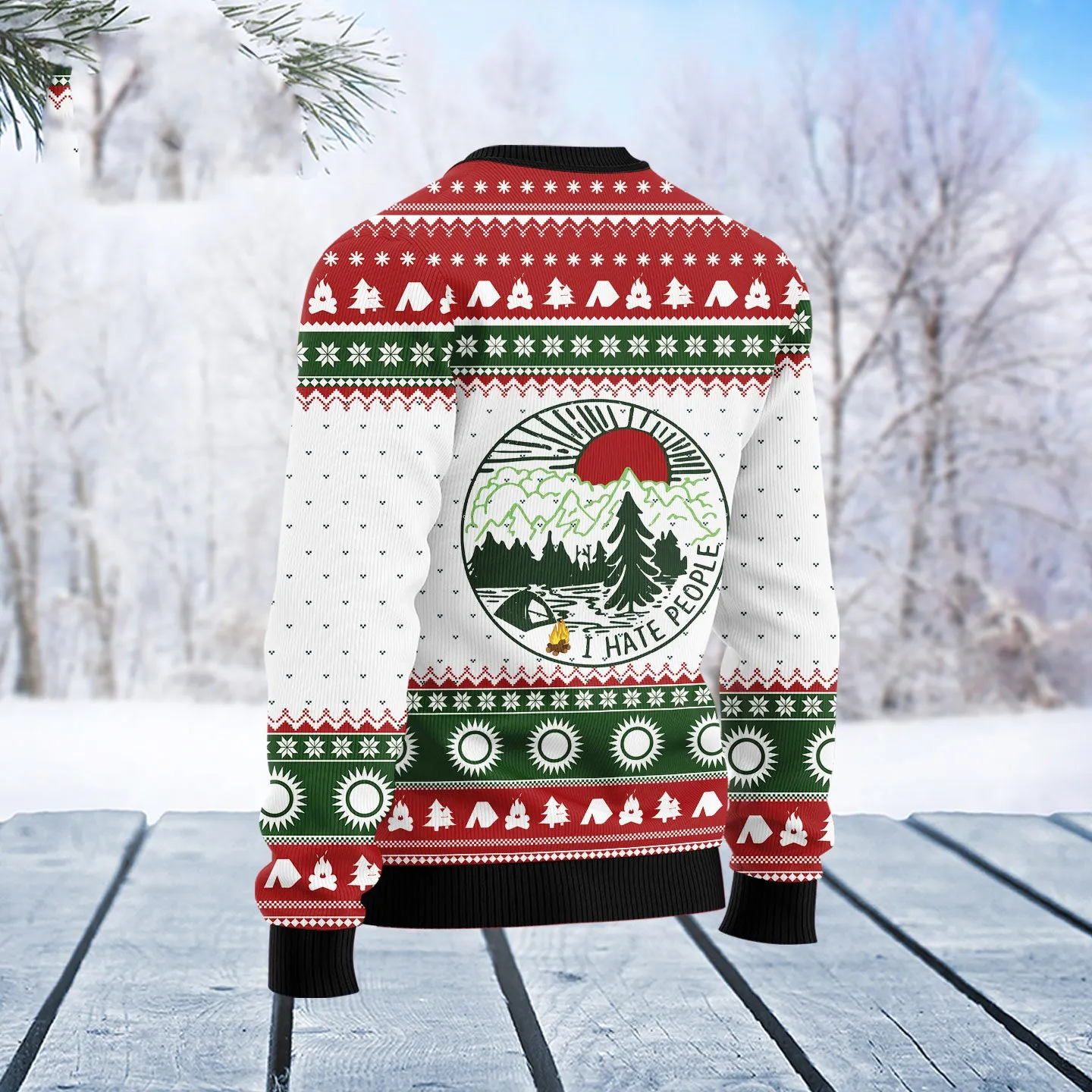 Camping Christmas Ugly Christmas Sweater, I Just Want to go Camping, 3D Sweater Camping