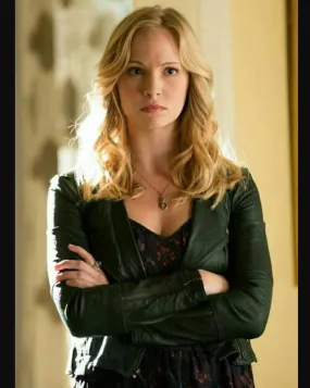 Caroline The Vampire Diaries Cropped Leather Jacket