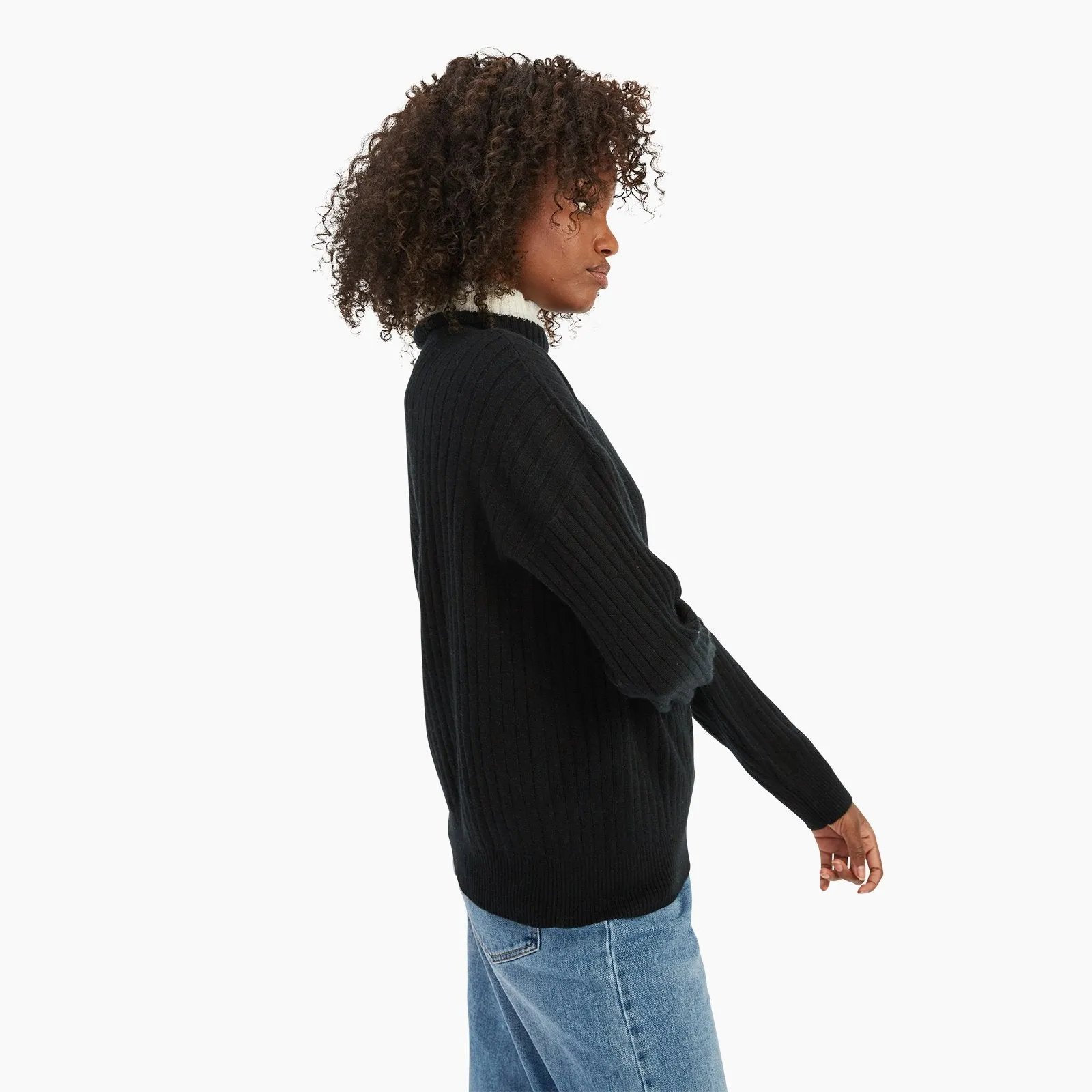 Cashmere Varsity Turtleneck