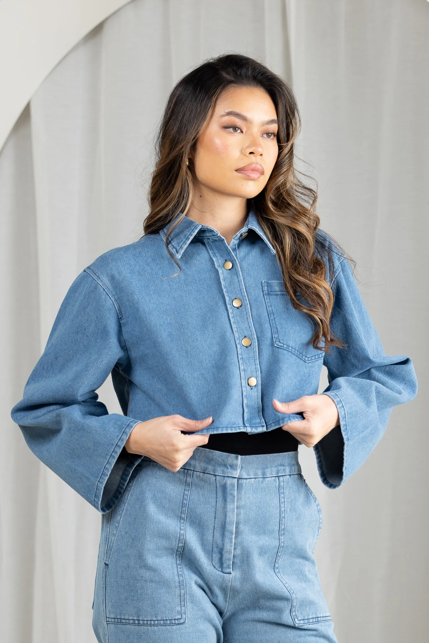 Celine Crop Denim Jacket