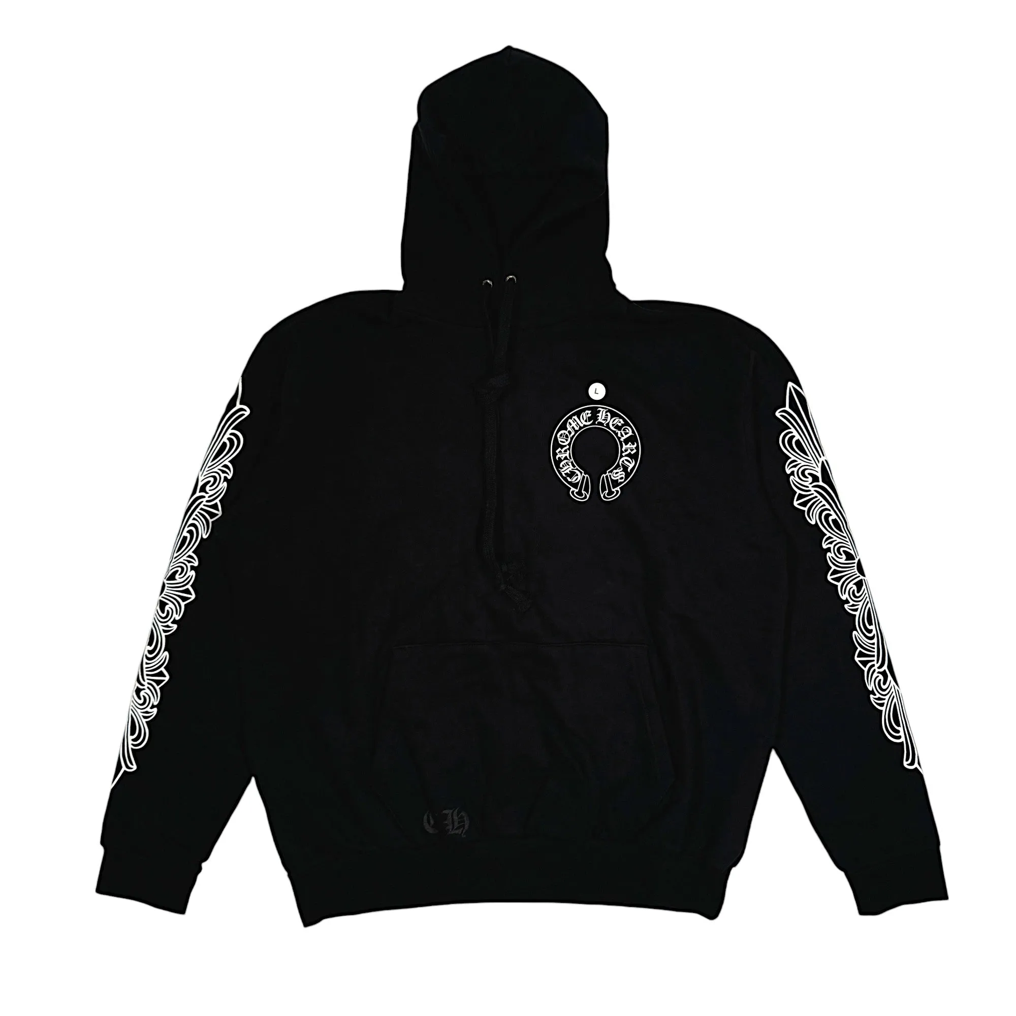 CH Horseshoe Floral Sleeve Pullover Hoodie