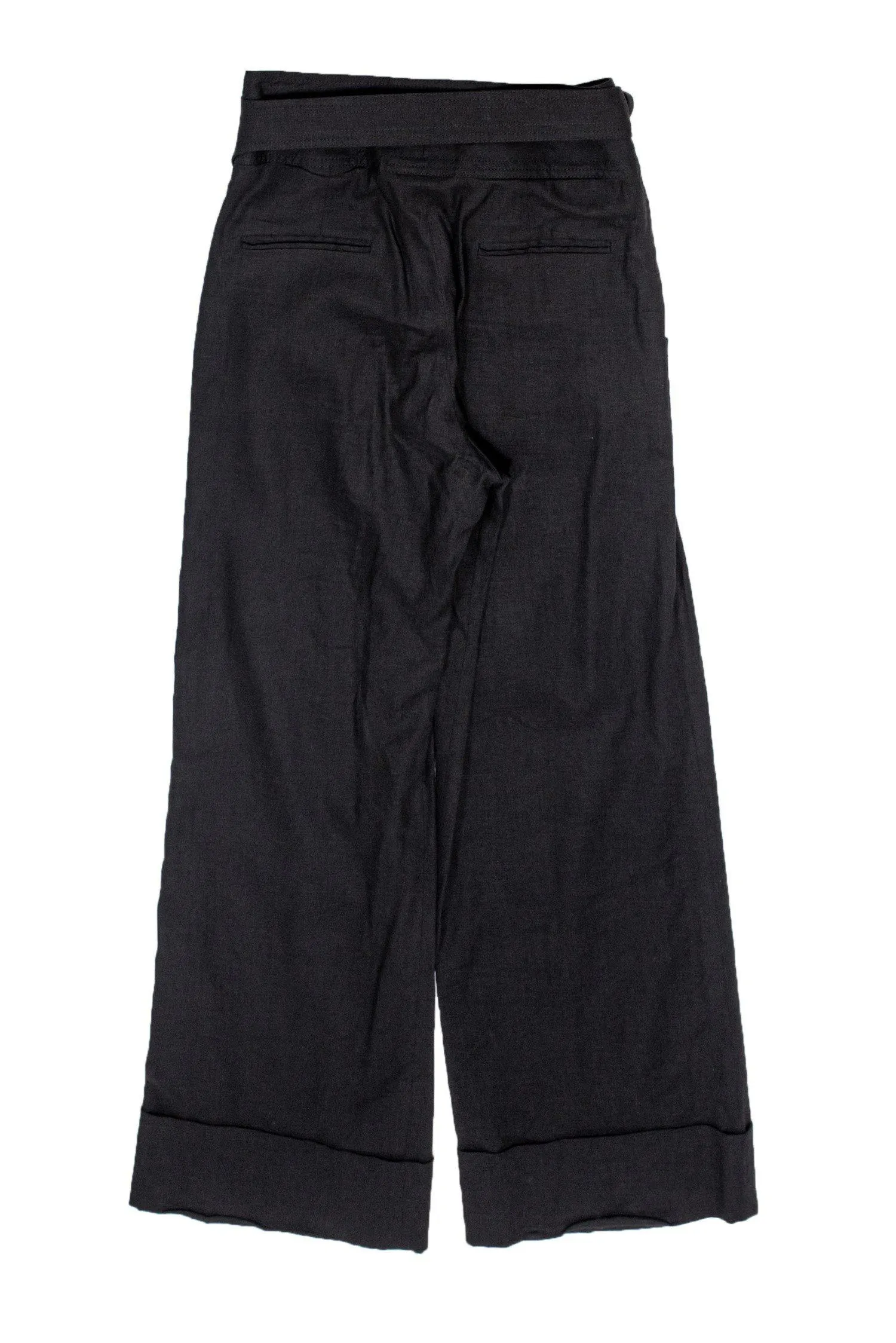 Chloe - Black Linen Blend Wide Leg Pants Sz 4