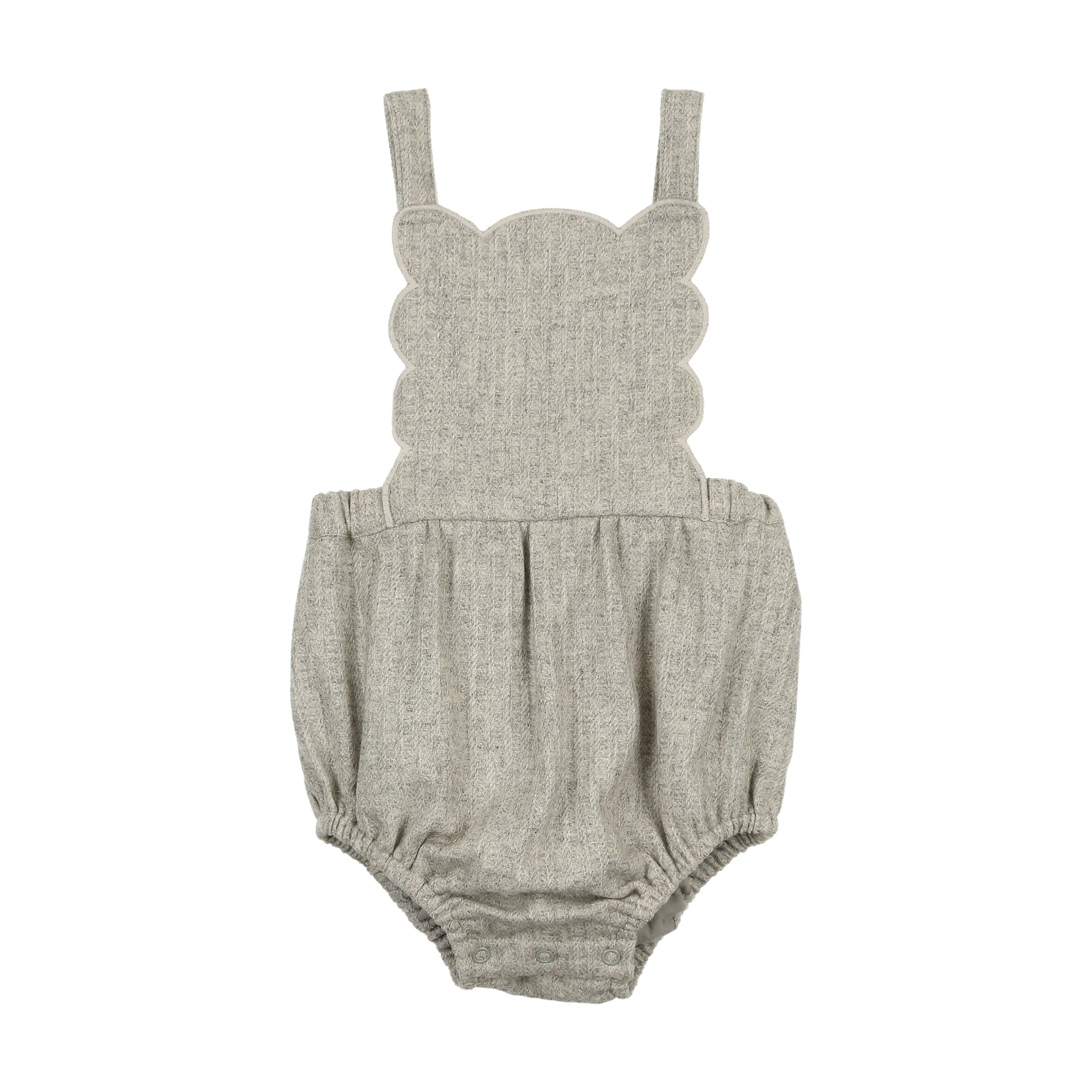 Coco Blanc Oat Scalloped Romper