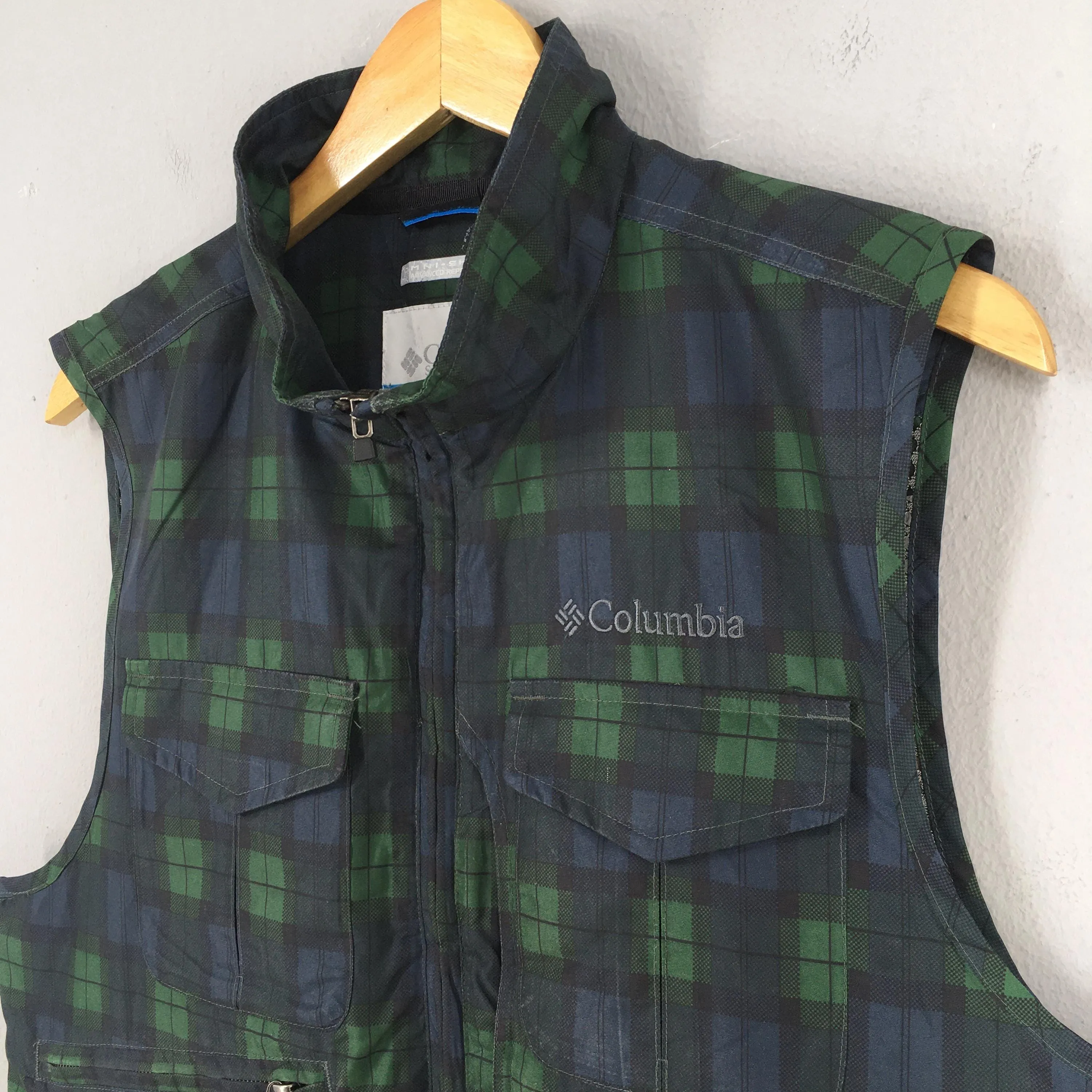 Columbia Sportswear Tactical Vest Checkered Jacket Small