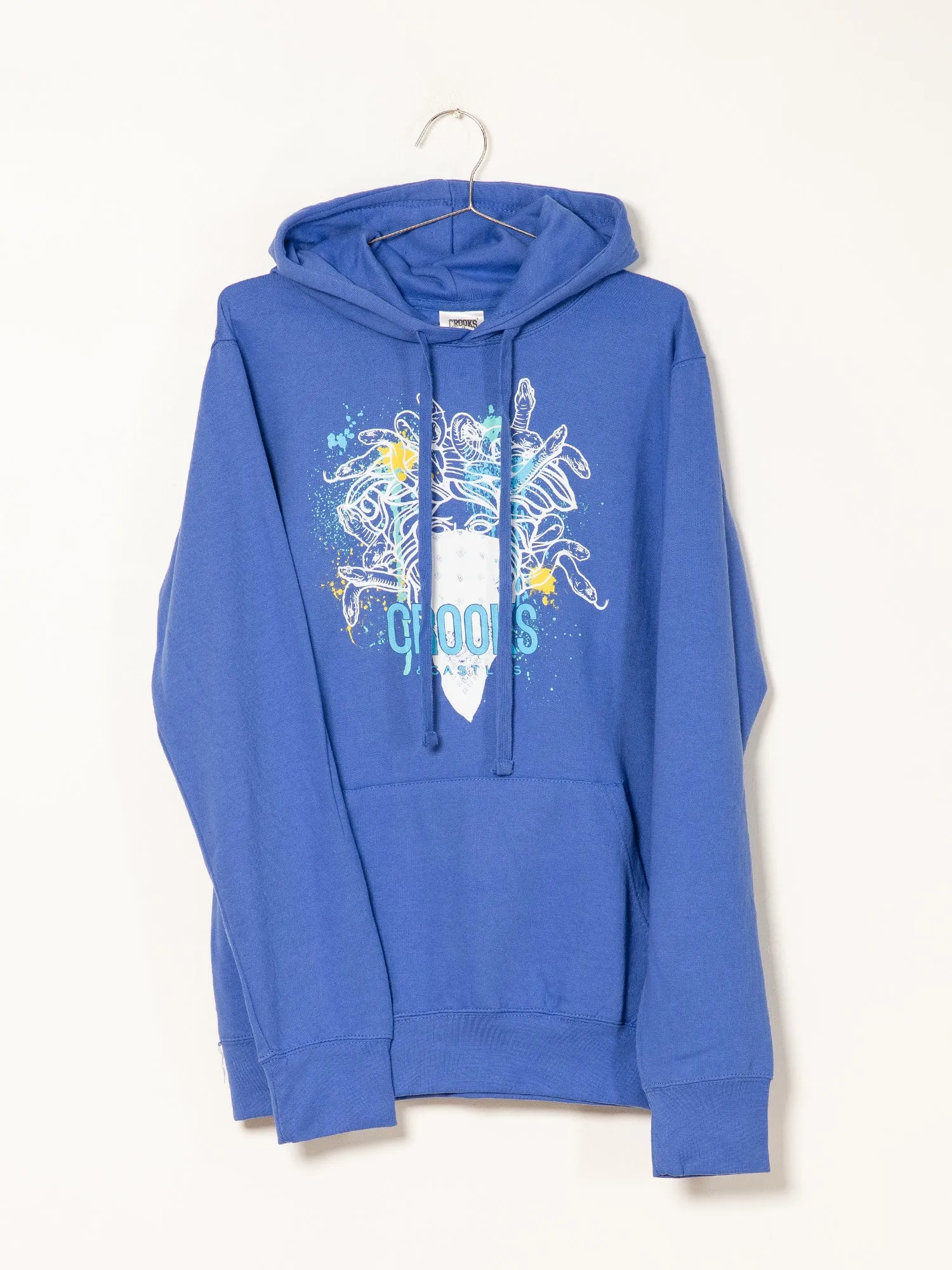 CROOKS & CASTLES SPLATTER MEDUSA PULLOVER HOODIE - CLEARANCE