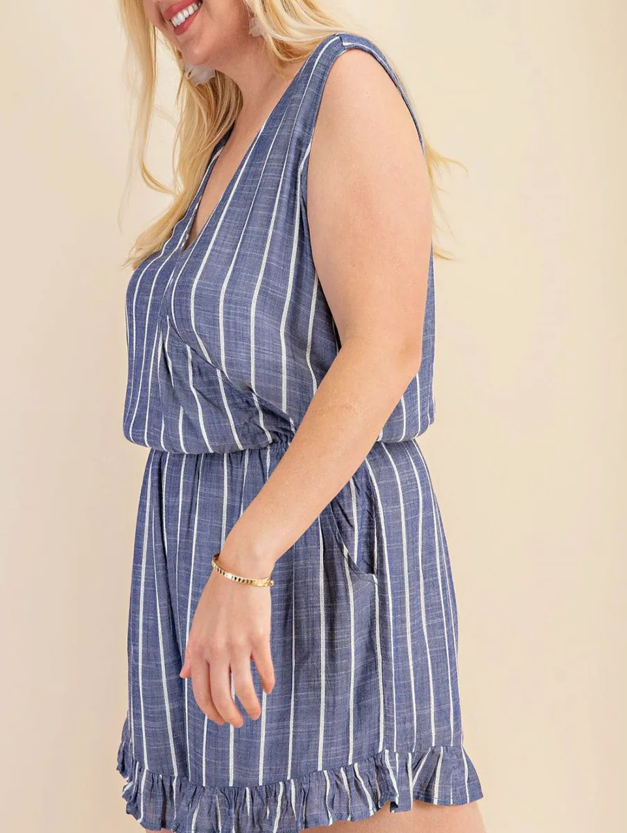 Curvy I'm With You Sleeveless Romper