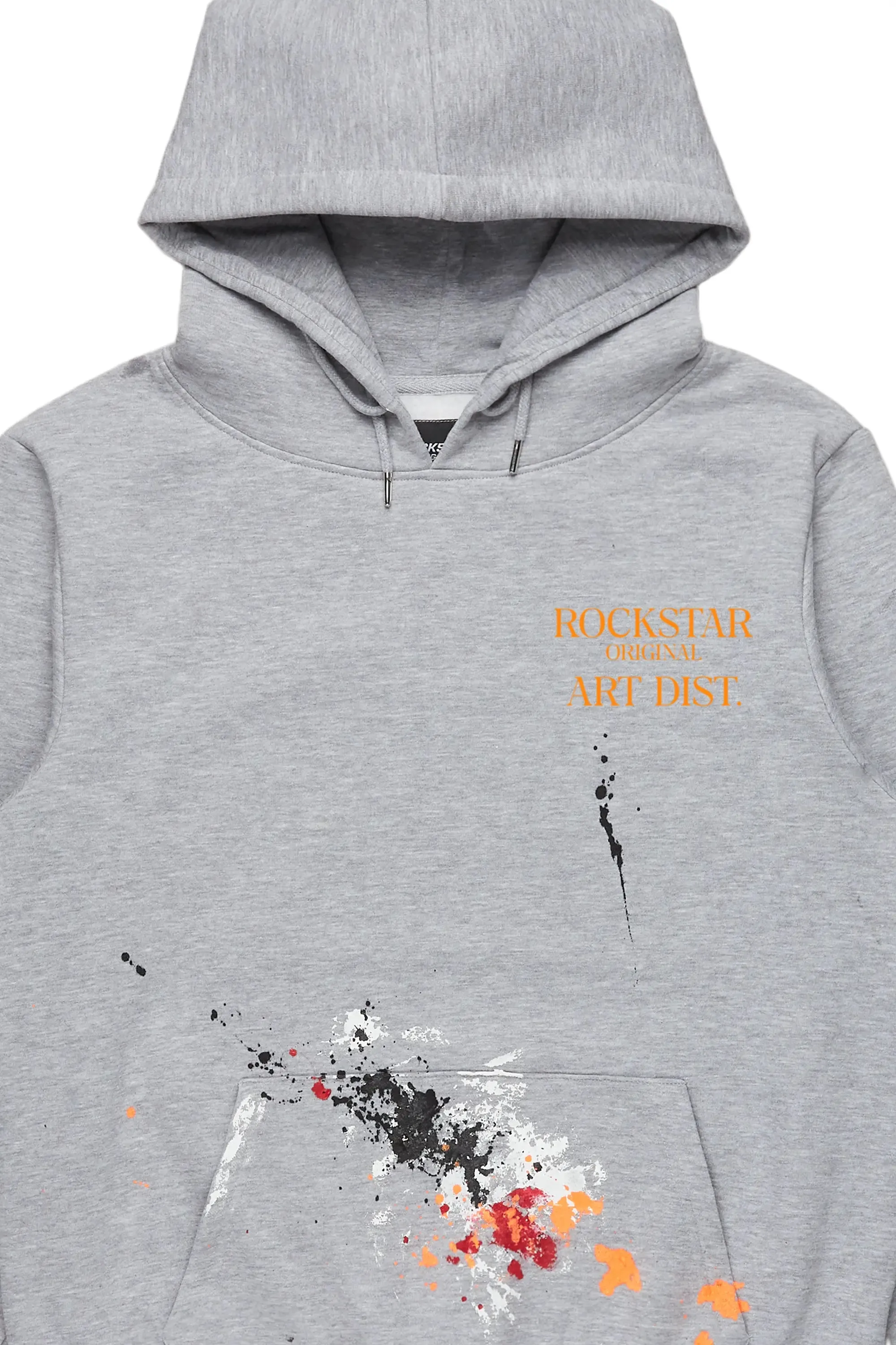 Darin Heather Grey Graphic Hoodie