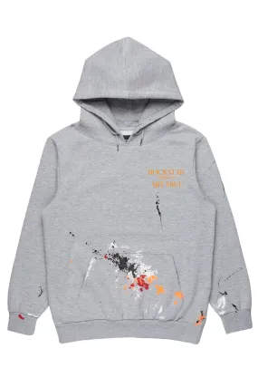 Darin Heather Grey Graphic Hoodie