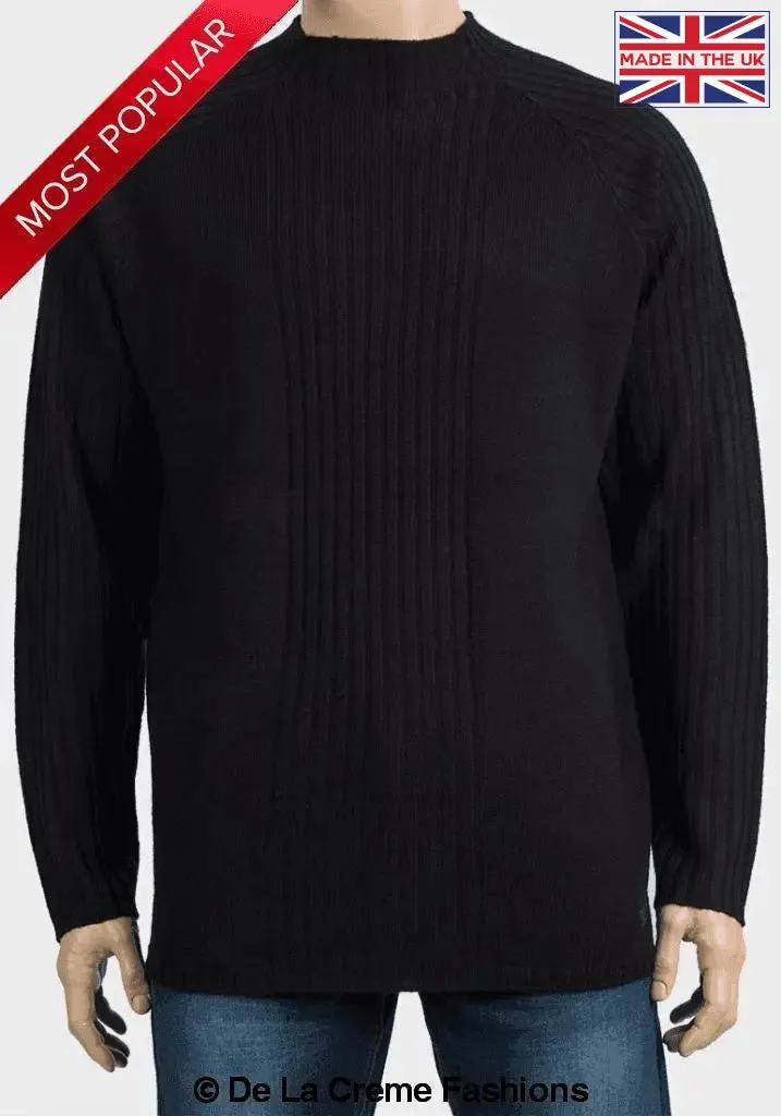 De La Creme MAN - High Neck Ribbed Knitted Jumper