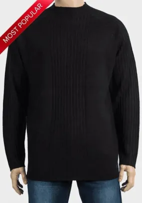 De La Creme MAN - High Neck Ribbed Knitted Jumper