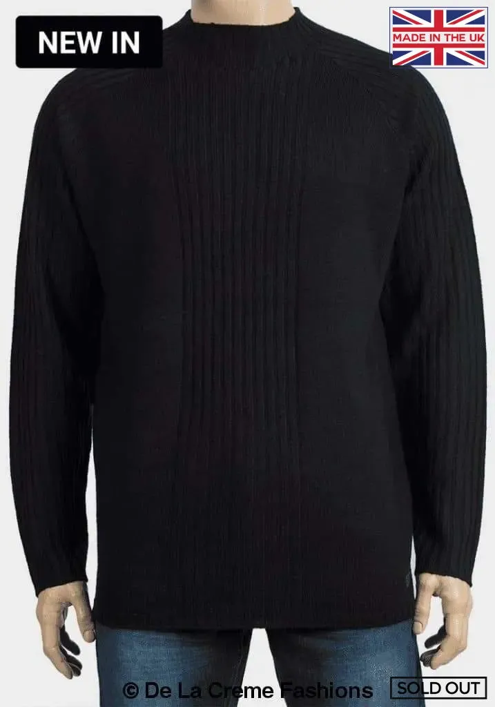 De La Creme MAN - High Neck Ribbed Knitted Jumper