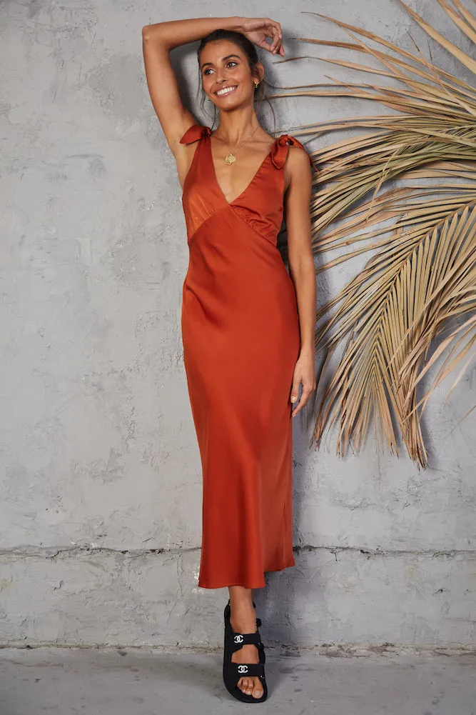 Dreaming Under Maxi Dress Rust