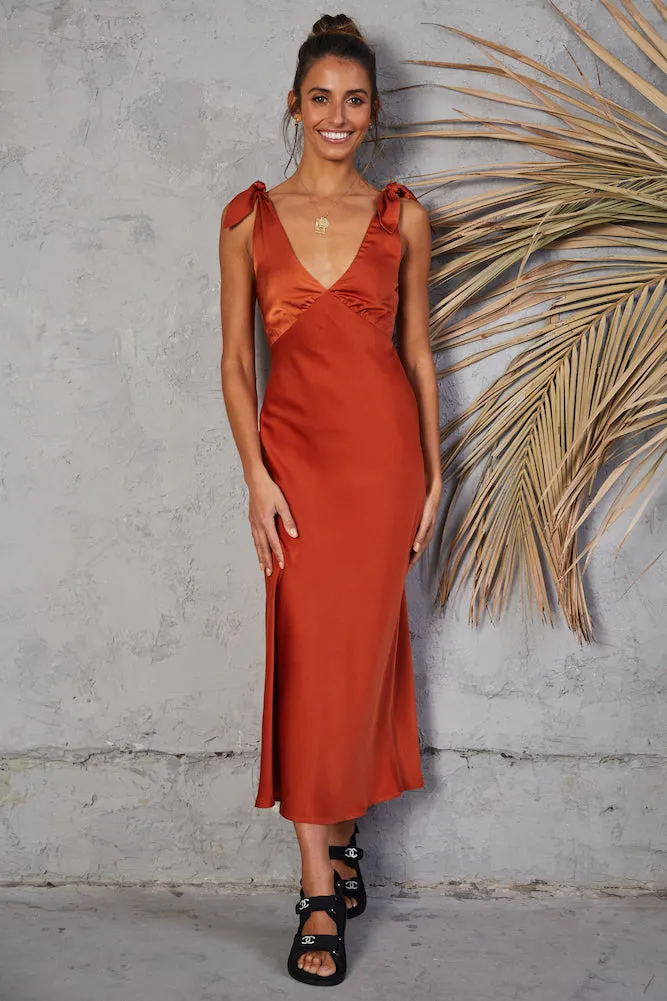 Dreaming Under Maxi Dress Rust