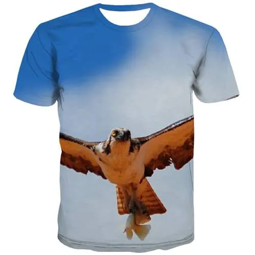 Eagle T-shirt Men Bird Tshirt Printed Harajuku Tshirts Cool Anime Tshirt Anime Funny T shirts Funny Short Sleeve Punk Rock