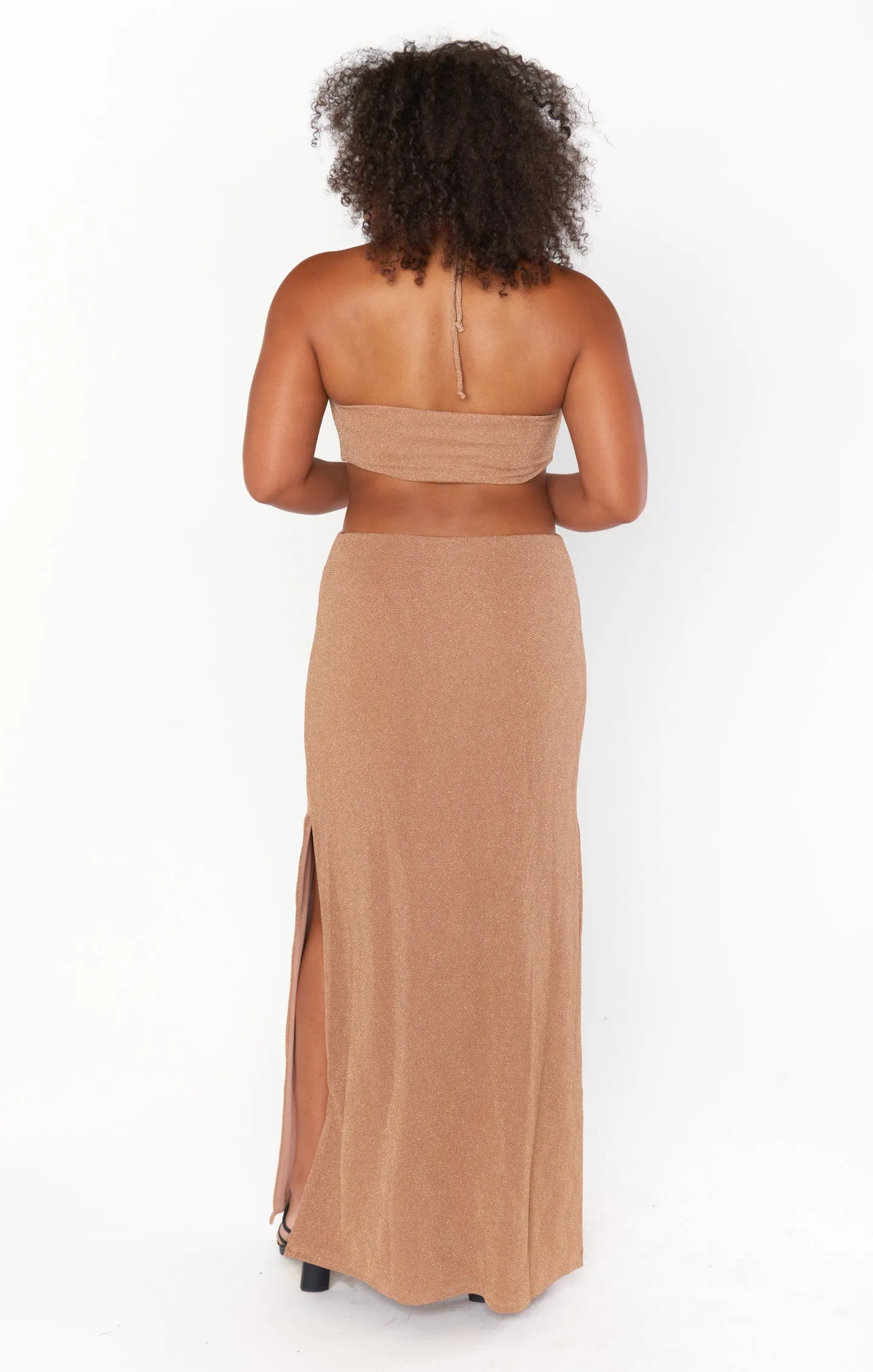 Enos Maxi Dress ~ Zig Zag Metallic