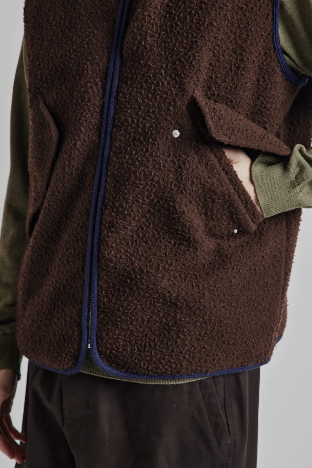 Fleece Vest 1.0 - Brown/Navy