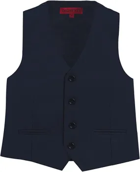 Formal Vest Suit 4 Button Toddler's Kids Boys -Navy