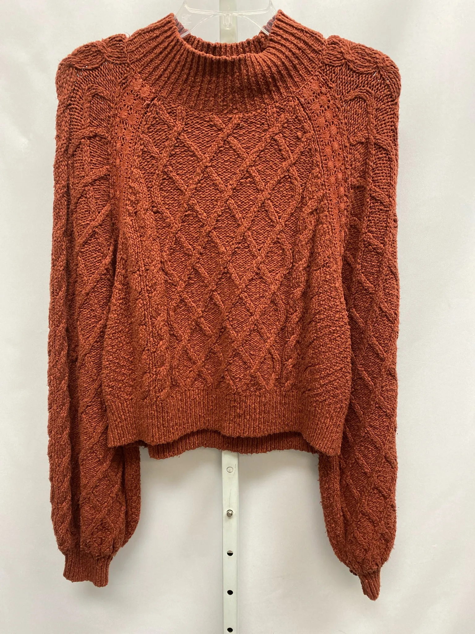 Free People Size Small Rust Long Sleeve Sweater