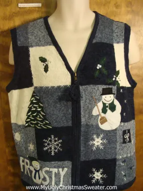 Frosty the Snowman Ugly Christmas Sweater Vest