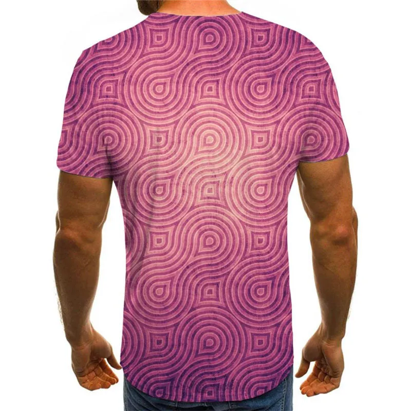 Fuchsia symmetrical texture shirt shirt tee special texture different art costume man Cool