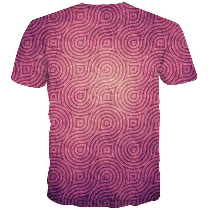 Fuchsia symmetrical texture shirt shirt tee special texture different art costume man Cool