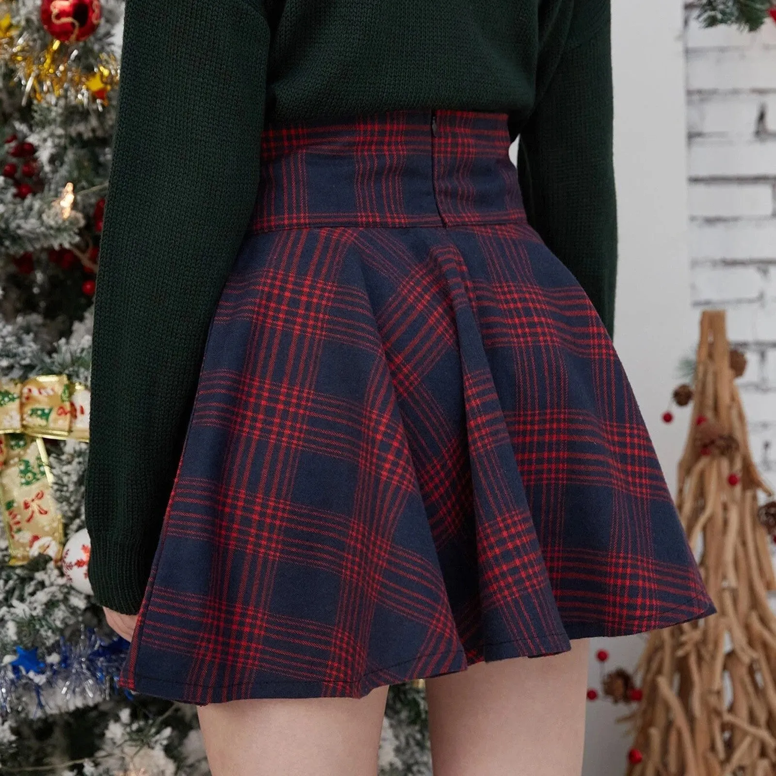 Funki Buys | Skirts | Women's Gothic Retro Punk Plaid Mini Skirt