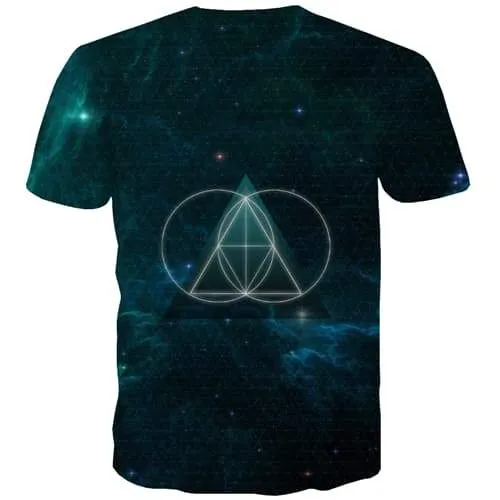 Galaxy T-shirt Men Geometric T shirts Funny Technology T-shirts 3d Street Tshirts Casual Funny Tshirt Printed Short Sleeve