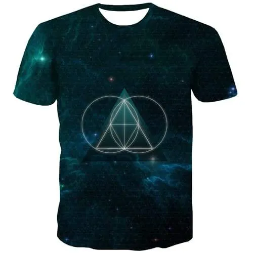 Galaxy T-shirt Men Geometric T shirts Funny Technology T-shirts 3d Street Tshirts Casual Funny Tshirt Printed Short Sleeve