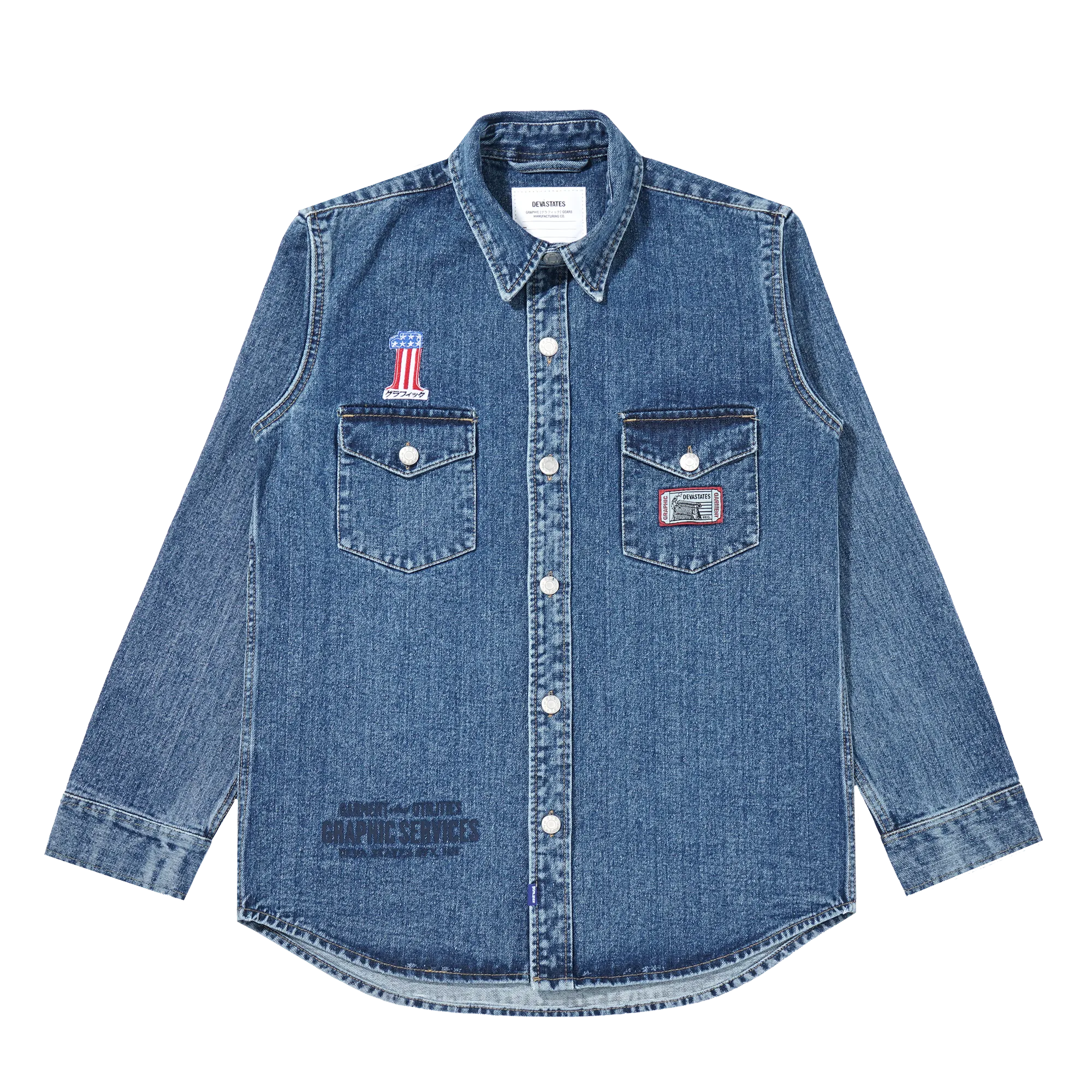 GENESIS Denim Western Shirt [Washed Blue]